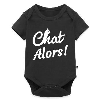Chat Alors! - Body à manches courtes Premium Bébé - noir - Devant