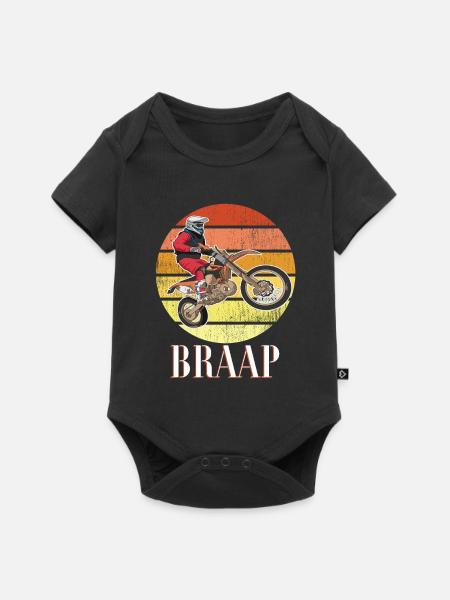 Dirt Biking Braap - Baby Premium Kurzarmbody - Schwarz