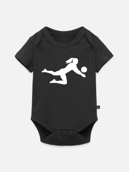 Volleyballerin Silhouette - Baby Premium Kurzarmbody - Schwarz
