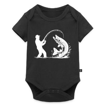 Cadeau pêcheur pêcheur de brochet Prédateur - Body à manches courtes Premium Bébé - noir - Devant