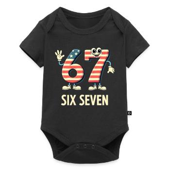 US Flag 67 Memes Six Seven - Baby Premium short-sleeve bodysuit - black - Front