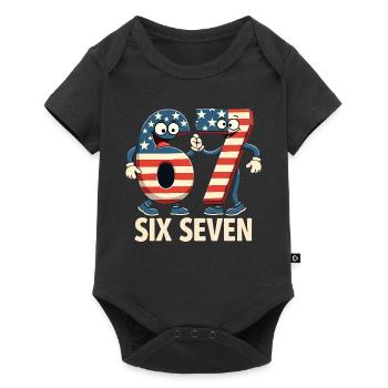 US Flag 67 Memes Six Seven - Baby Premium short-sleeve bodysuit - black - Front