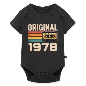 Originales 1978er Retro-Jubiläum 1978 - Baby Premium Kurzarmbody - Schwarz - Vorne