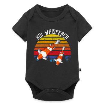 Humour vintage du Coucher de Koi Whisperer sur l’étang de carpes Koi - Body à manches courtes Premium Bébé - noir - Devant