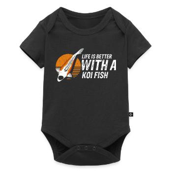 Life Is Better With a Koi Fish Positive Pond - Baby Premium short-sleeve bodysuit - black - Front