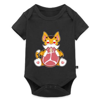 Viande de tigre - Body à manches courtes Premium Bébé - noir - Devant