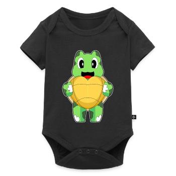 Cœur de Tortue - Body à manches courtes Premium Bébé - noir - Devant
