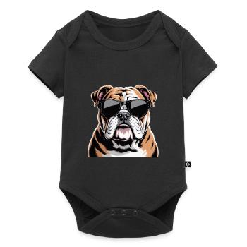 Bulldog - Baby Premium short-sleeve bodysuit - black - Front