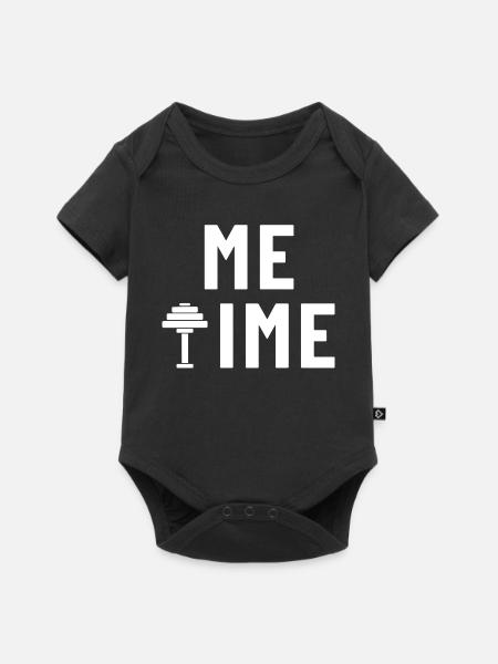 Me Time Hantel Gym  - Baby Premium Kurzarmbody - Schwarz