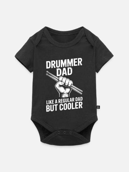 Drummer Spruch Lustiges Schlagzeuger Geschenk - Baby Premium Kurzarmbody - Schwarz