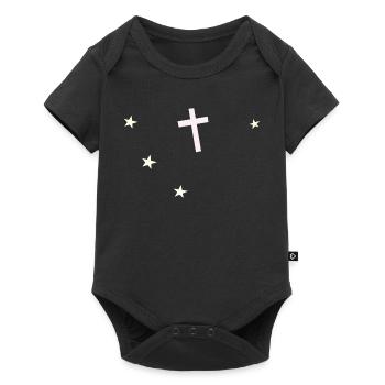 Cross and stars: nocturnal faith - Baby Premium short-sleeve bodysuit - black - Front