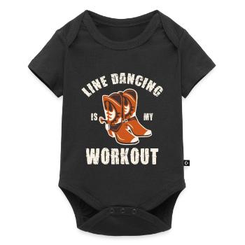 Line Dance Workout Shoes - Baby Premium short-sleeve bodysuit - black - Front