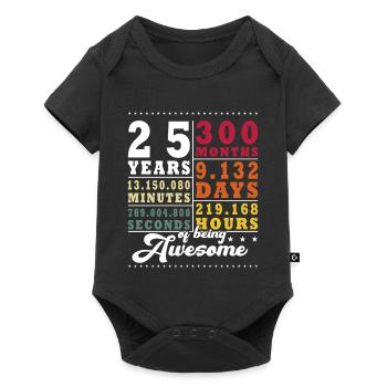 25 years 300 months 9,132 days 219,168 hours - Baby Premium short-sleeve bodysuit - black - Front