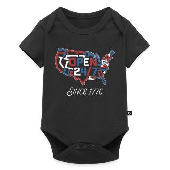 Open 24/7 Since 1776 - Baby Premium short-sleeve bodysuit - black - Front