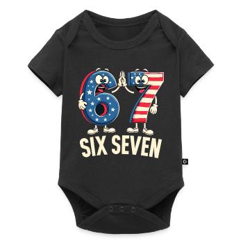 US Flag 67 Memes Six Seven - Baby Premium short-sleeve bodysuit - black - Front