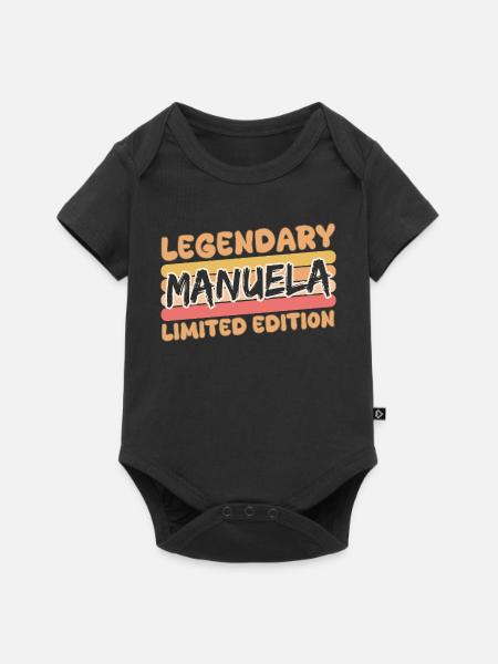 Manuela - Baby Premium Kurzarmbody - Schwarz