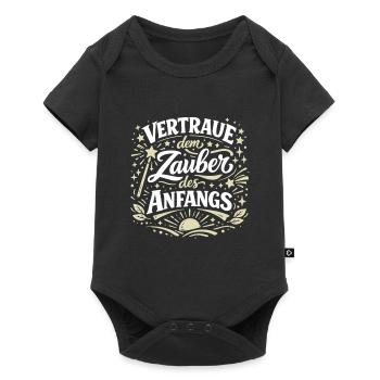 Trust the magic of the beginning - Baby Premium short-sleeve bodysuit - black - Front