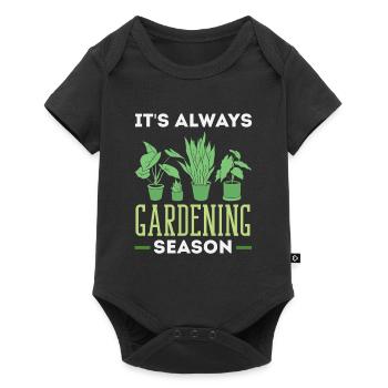 Gardening Season Funny Plant Lover Gardener - Baby Premium short-sleeve bodysuit - black - Front