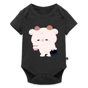J’ai essayé Cow Coffee Run - Body à manches courtes Premium Bébé - noir - Devant