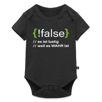 false - Funny programmer saying - Baby Premium short-sleeve bodysuit - black - Front