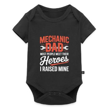 Mechanic Dad I Raised Mine Heroes Saying - Baby Premium short-sleeve bodysuit - black - Front