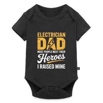 Elektriker Papa Électricien Papa J’ai élevé le mien - Body à manches courtes Premium Bébé - noir - Devant