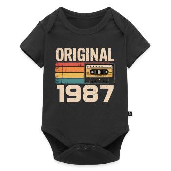 Original 1987 Vintage 1987 Rétro Anniversaire - Body à manches courtes Premium Bébé - noir - Devant