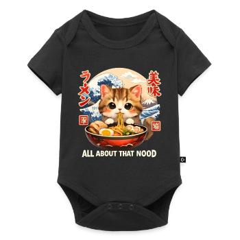 Kawaii Kitten Ramen Anime - Baby Premium short-sleeve bodysuit - black - Front