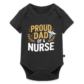 Père fier d’un soignant - Body à manches courtes Premium Bébé - noir - Devant