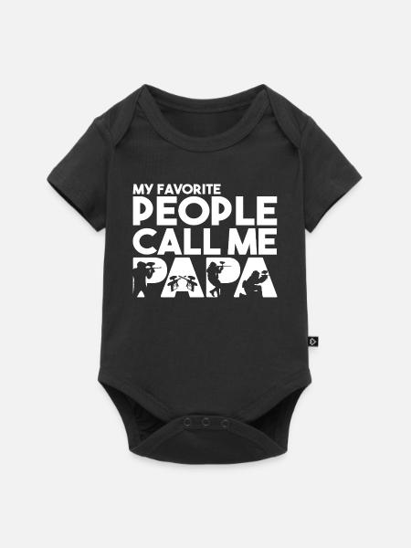 Lieblingsleute nennen mich Papa Paintball Dad - Baby Premium Kurzarmbody - Schwarz