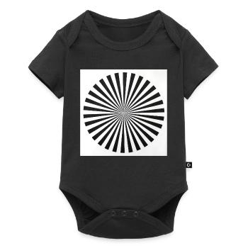 Illusion d’optique radiale - Body à manches courtes Premium Bébé - noir - Devant