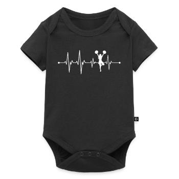 Power Stroke Heart Rate Dancer - Baby Premium short-sleeve bodysuit - black - Front
