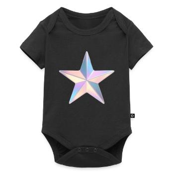 Pastel Iridezed Star - Baby Premium short-sleeve bodysuit - black - Front