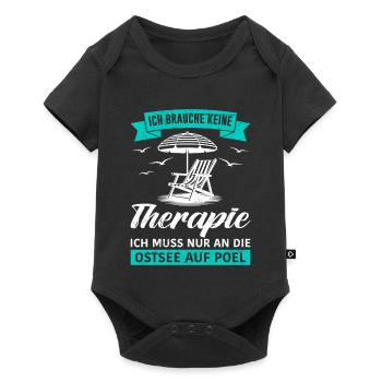 Poel DOES NOT NEED THERAPY, HAS TO GO TO THE BALTIC SEA - Baby Premium short-sleeve bodysuit - black - Front