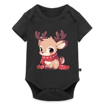 Reindeer Reindeer - Baby Premium short-sleeve bodysuit - black - Front