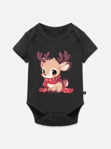 Rentiere Rentier - Baby Premium Kurzarmbody - Schwarz
