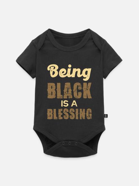 Being Black is a Blessing - Baby Premium Kurzarmbody - Schwarz