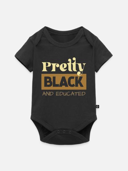 Pretty Black & Educated Tee - Baby Premium Kurzarmbody - Schwarz