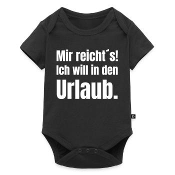 Urlaubslust in fetter Typografie - Baby Premium Kurzarmbody - Schwarz - Vorne