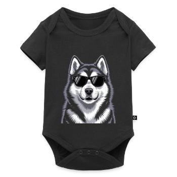 Alaskan malamute - Baby Premium short-sleeve bodysuit - black - Front