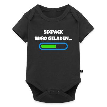 Sixpack wird geladen - Fitness Fortschritt - Baby Premium Kurzarmbody - Schwarz - Vorne
