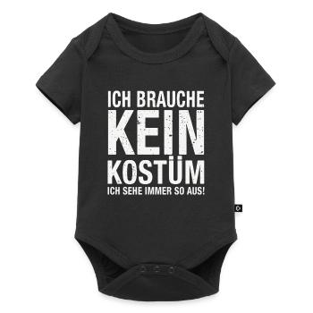 Karneval Fasching Fasnet Kostüm - Baby Premium Kurzarmbody - Schwarz - Vorne