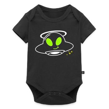 Pilote extraterrestre d’OVNI mignon Kawaii Vector - Body à manches courtes Premium Bébé - noir - Devant