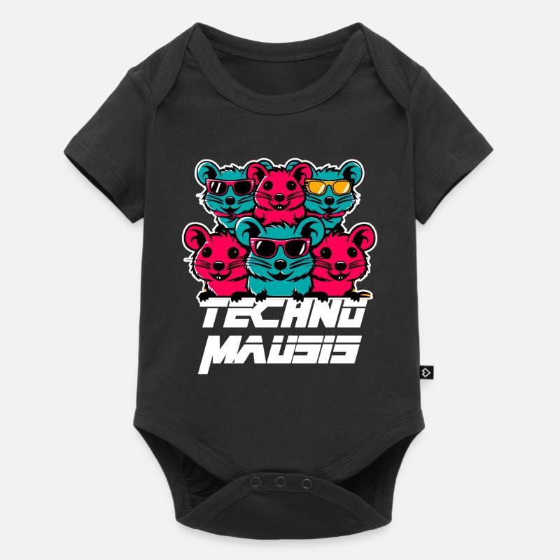 Techno Mausis - Body à manches courtes Premium Bébé - noir