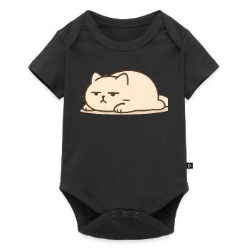Sleeping cat in kawaii style - Baby Premium short-sleeve bodysuit - black - Front