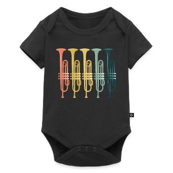 Trumpets Retro Vintage - Baby Premium short-sleeve bodysuit - black - Front