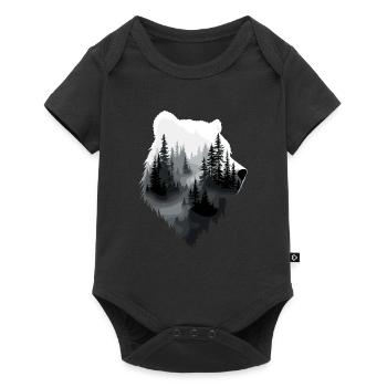 Ours, Forêt, Nature, Nature sauvage, Animaux, Œuvres d’ours - Body à manches courtes Premium Bébé - noir - Devant