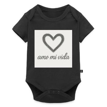 Herz und Lebensfreude - Baby Premium Kurzarmbody - Schwarz - Vorne