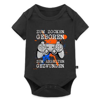 Born to gamble Forced to work - Baby Premium short-sleeve bodysuit - black - Front