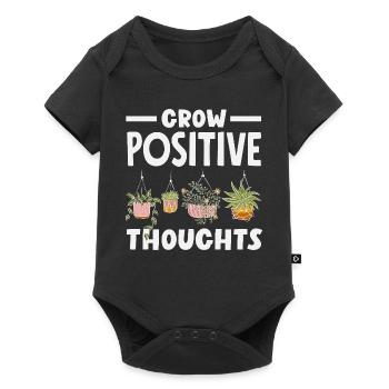 Grow Positive Thoughts Plant Lover - Baby Premium short-sleeve bodysuit - black - Front